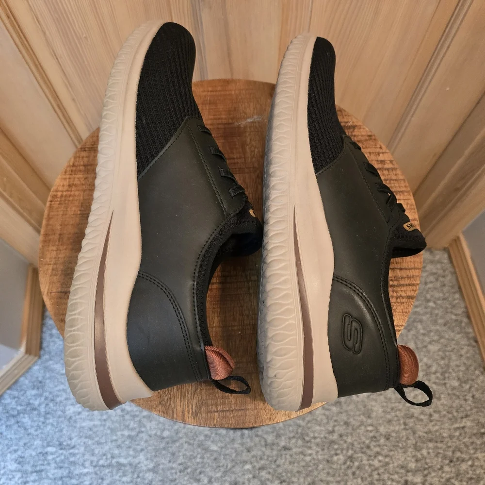 SKECHERS Shoes Men's Black Brown 13 Slip On Classic Fit Memory… - Picture 6 of 9